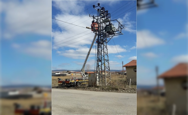 Kütahya’da bin kilometrelik elektrik hattına bakım