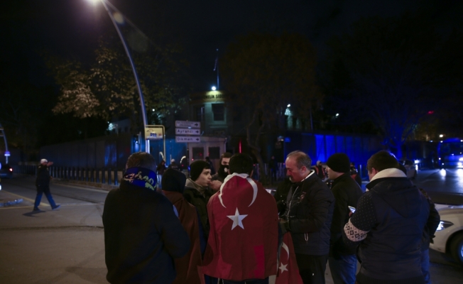 ABD Büyükelçiliği önünde protesto