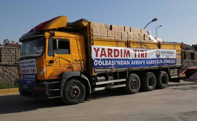 Gölbaşı'ndan Afrin'e yardım tırı