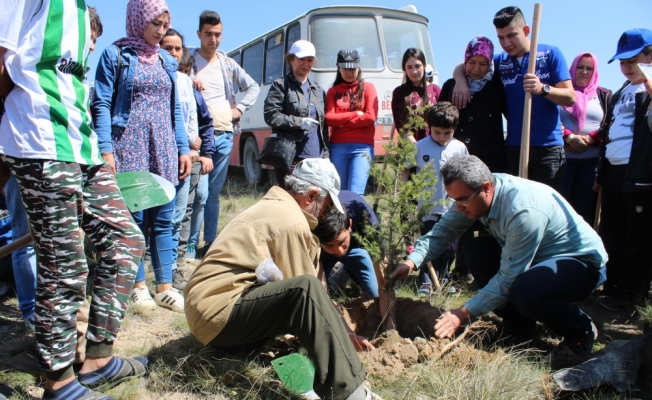 Yunak'ta fidan dikim etkinliği