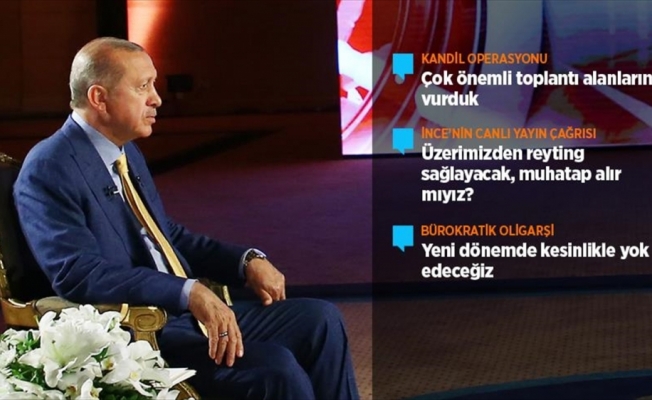 Cumhurbaşkanı Erdoğan: Kandil'de toplantı alanlarını vurduk