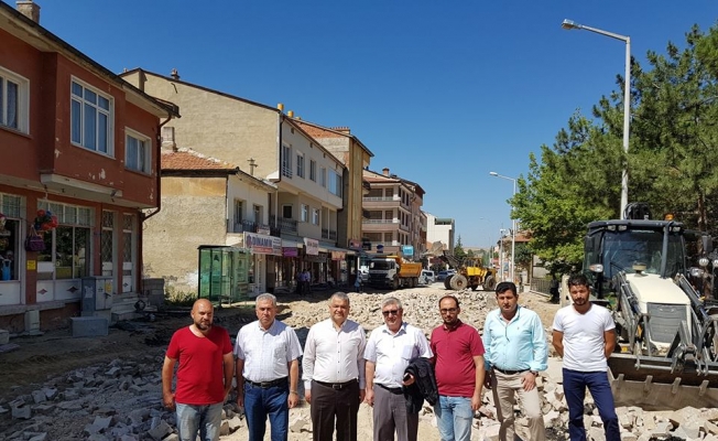 Ilgın'da yol çalışmaları