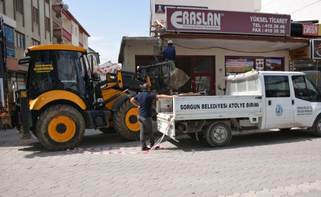 Sorgun Belediyesinin yol çalışmaları