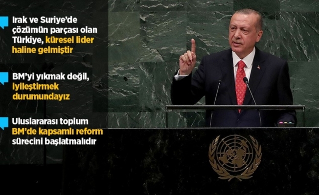 Cumhurbaşkanı Erdoğan: İnsanlığın kalbi olması beklenen BM'nin nabzı atmıyor