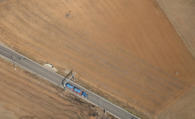 Konya'da jandarmadan havadan trafik denetimi