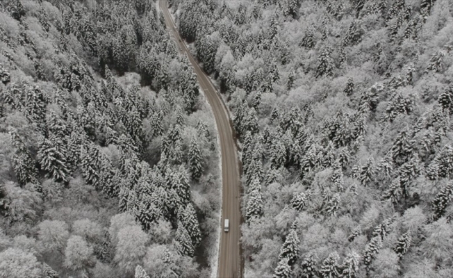 Bolu Dağı'nda kar yağışı başladı