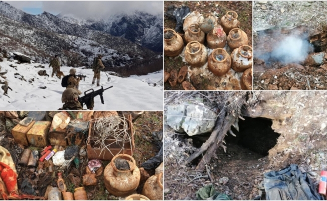 PKK'lı teröristlerin kullandığı 9 barınak ve sığınak imha edildi