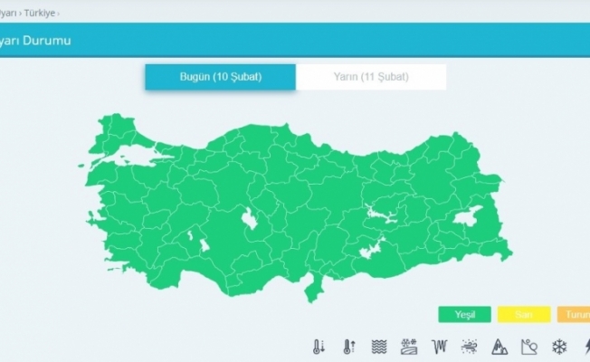 Renk kodlarıyla meteorolojik uyarı dönemi