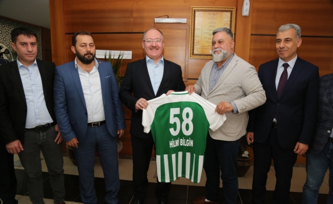 Sivas Belediyespor'dan Başkan Bilgin'e hayırlı olsun ziyareti