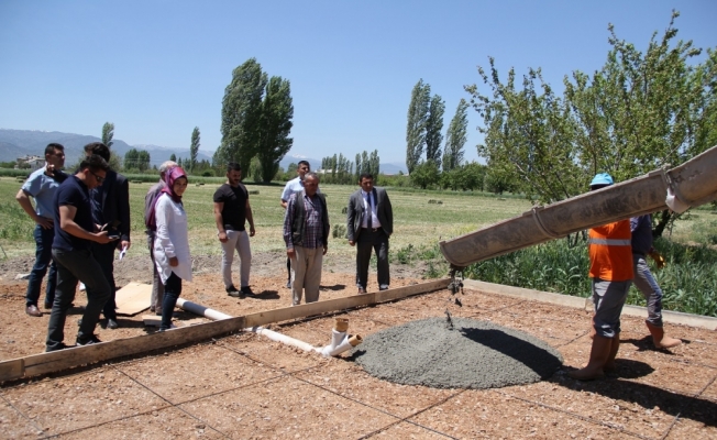 Yalıhüyük'de mantar yetiştiriciliği