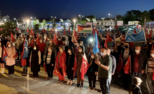 Kırşehir'de Kudüs ve Doğu Türkistan'da yaşanan saldırılara tepki