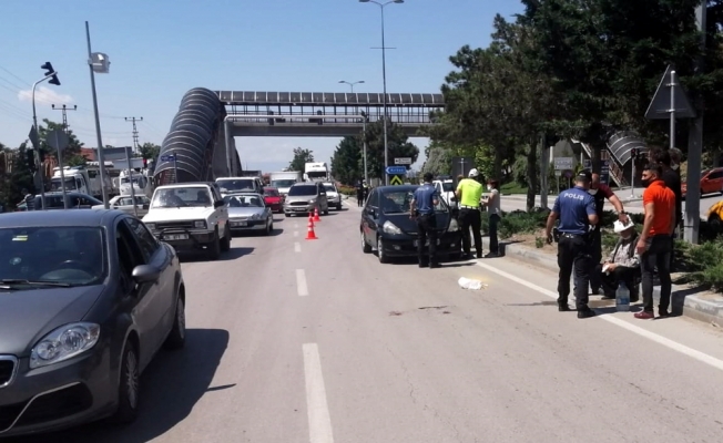 Beypazarı'nda otomobilin çarptığı kişi yaralandı