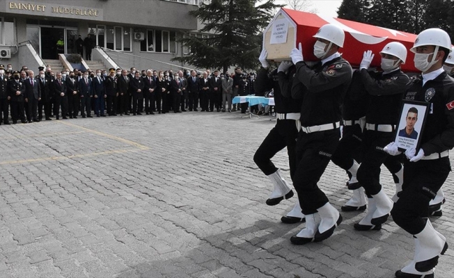 Muğla'da şehit olan polis memuru Aydın'da son yolculuğuna uğurlandı