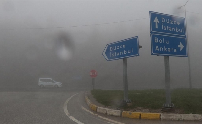 Bolu Dağı'nda sağanak ve yoğun sis etkili oluyor