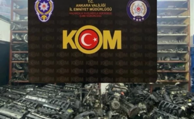 Ankara'da kaçak araba parçası operasyonu!