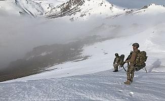 Karlı dağlarda terör operasyonu