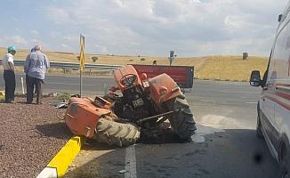 Konya'da traktör ile otomobil çarpıştı: 4 yaralı