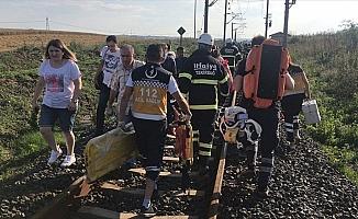 Tekirdağ'da tren kazası: Bir vagon raydan çıktı