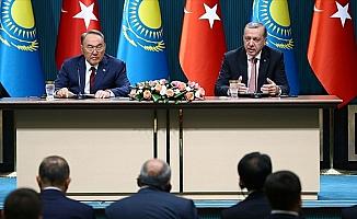 Erdoğan ile Nazarbayev ortak hedefler için buluşacak