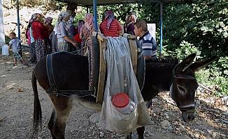 İzmir'in 'susuz mahallesinde' eşeklerle su taşınıyor