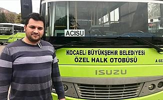 Otobüs şoförü engelli çocuk için güzergahını değiştirdi