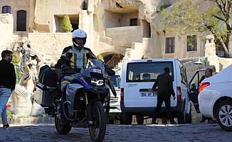 Çin yolculuğundaki motosikletli grup Kapadokya'da mola verdi