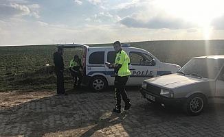 Düden Gölü yolunda trafik uygulaması