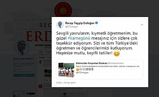 Cumhurbaşkanı Erdoğan çocukların karne sevincine ortak oldu