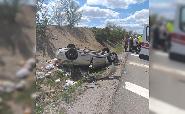 Kırıkkale'de otomobil su kanalına devrildi: 1 yaralı