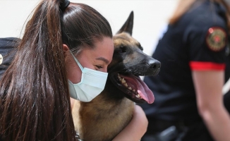 Eskişehir emniyetinin özel köpeklerini anne şefkatiyle eğitiyorlar