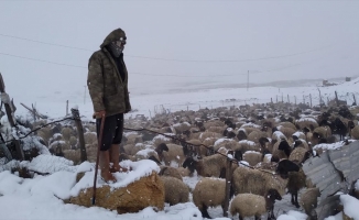 Göçerler, kar ve tipi nedeniyle Faraşin Yaylası'nda mahsur kaldı