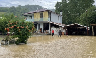 Bartın'da sağanak nedeniyle bazı evleri su bastı